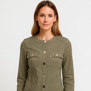 Marciano Olive Green Military Jacket Size 0 XS